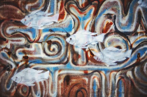 artistik, balıklar, boyama içeren Ücretsiz stok fotoğraf
