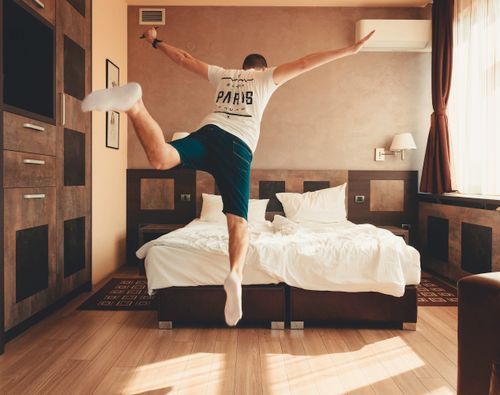 Free stock photo of bed, fun, jump Stock Photo