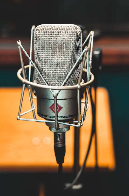 Free Microphone Gris Stock Photo