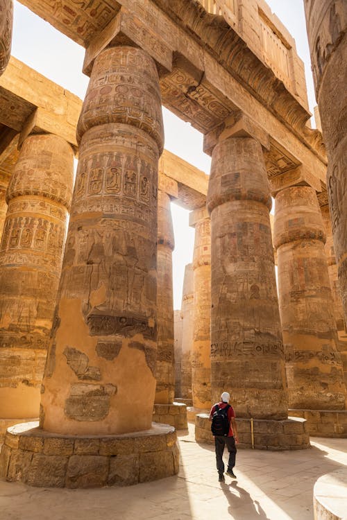 伟大的柱式大厅, 列, 卡纳克神庙建筑群 的 免费素材图片