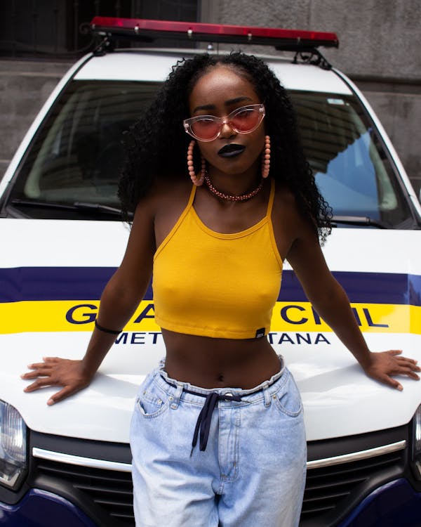 Yellow sales strap top