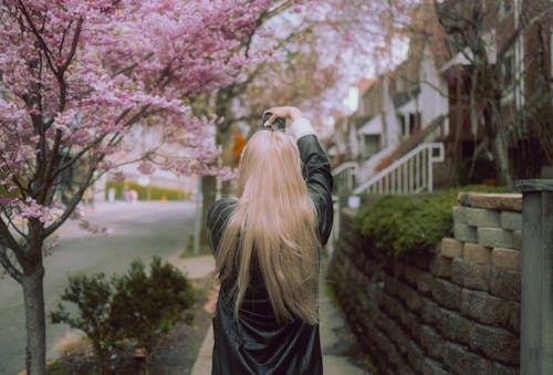 Foto profissional grátis de cabelo loiro, calçada, calçadas