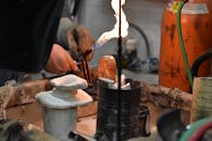 Artisan Working with Burner