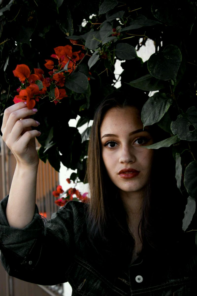 Sophie parmi les fleurs