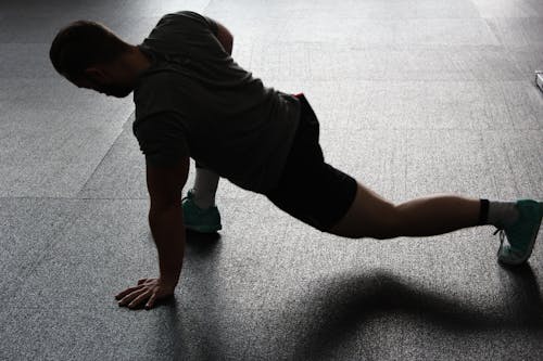 Free Man Doing Pushup Stock Photo