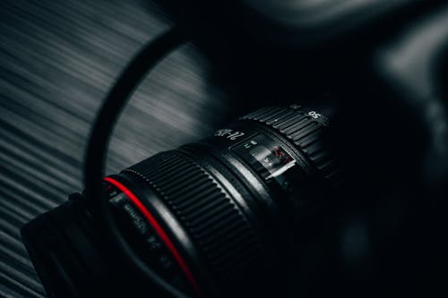 Photographie En Gros Plan De L'appareil Photo Reflex Numérique