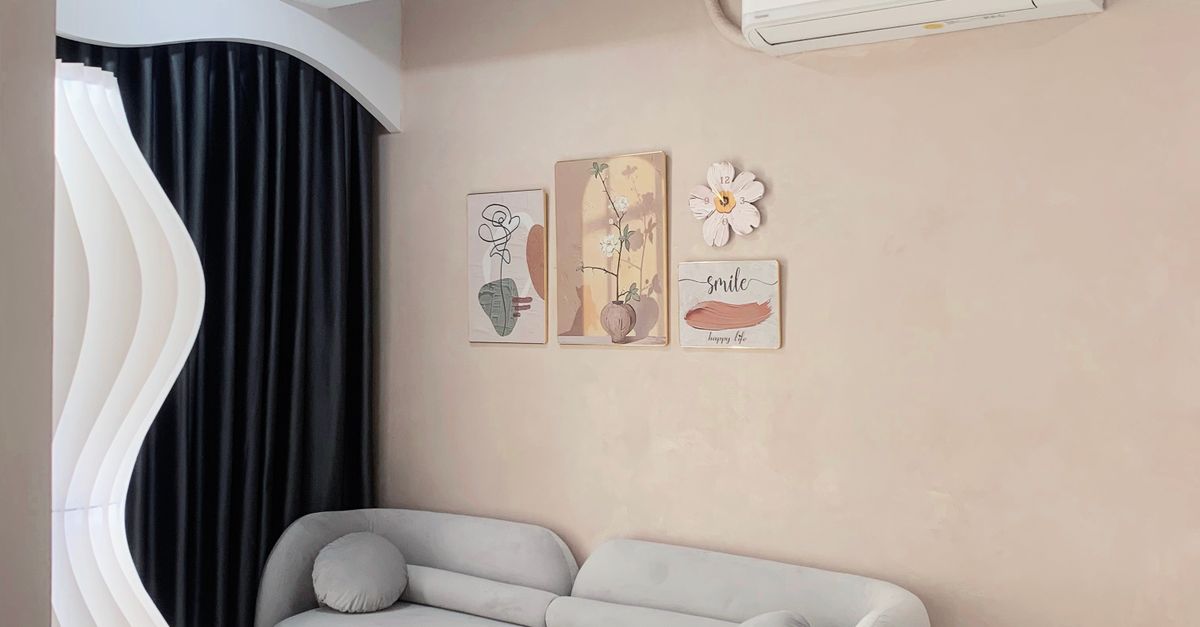 Minimalist Living Room With Corner Sofa For Lease photo