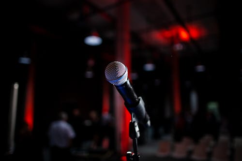 Free Microphone On Stand Stock Photo