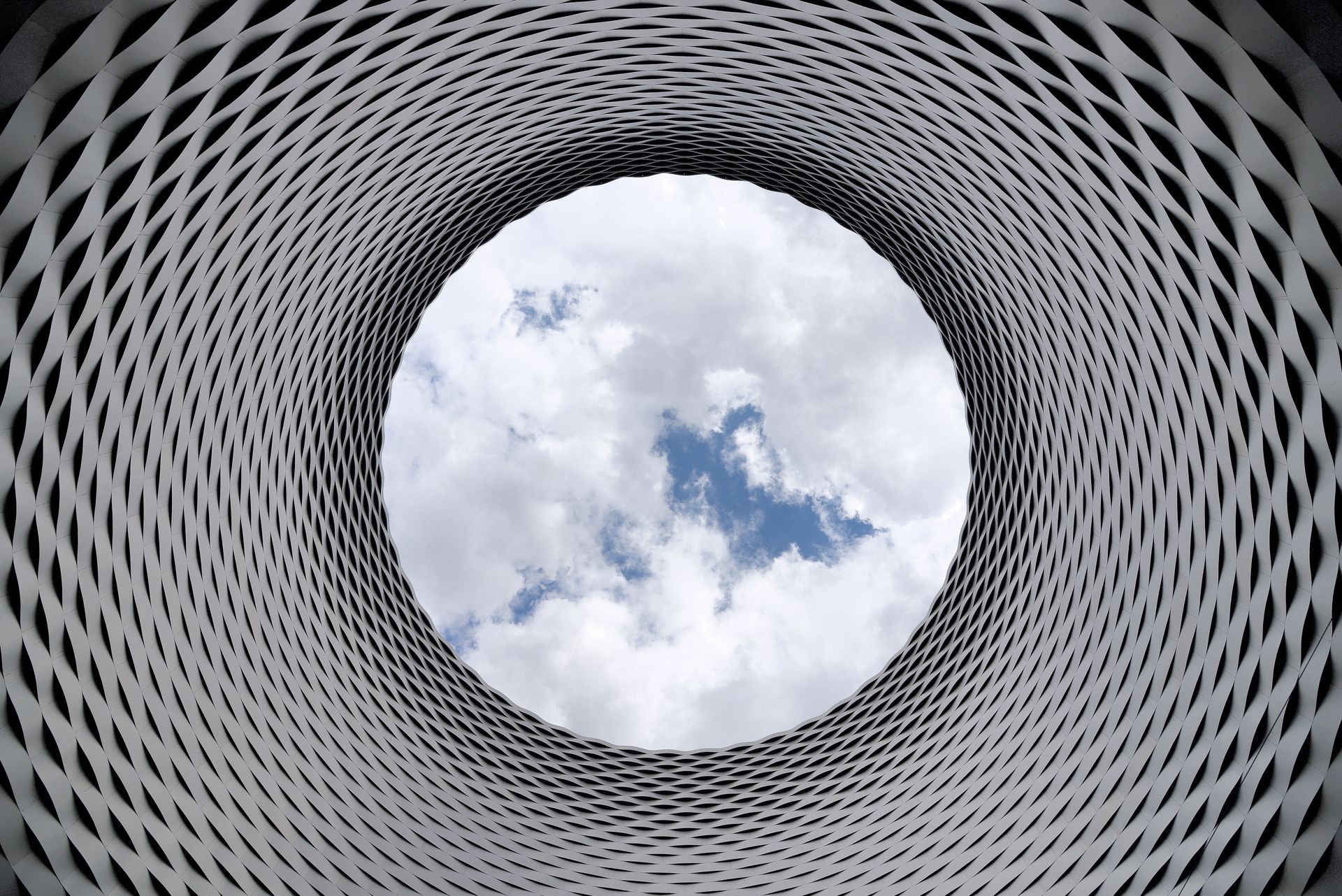 Glass tower reaching sky