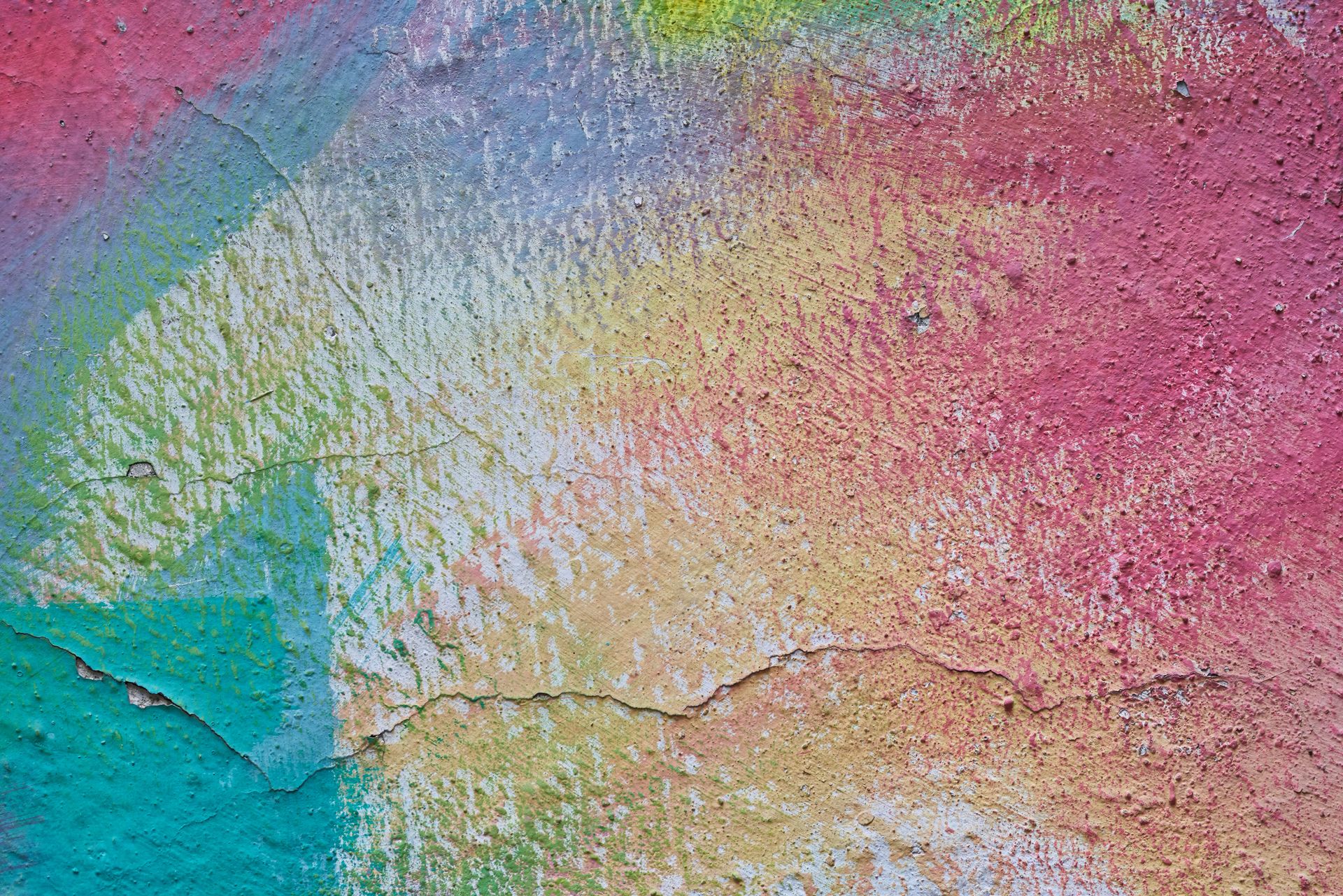 Pink And Teal Painted Surface