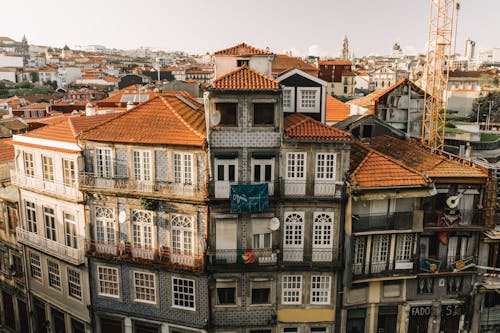 The view of a city with many buildings