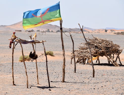 Foto d'estoc gratuïta de bandera, branca, desert