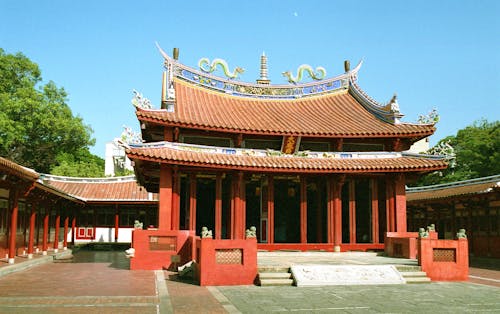 Fotobanka s bezplatnými fotkami na tému architektúra, chrám tainan konfucius, exteriér budovy
