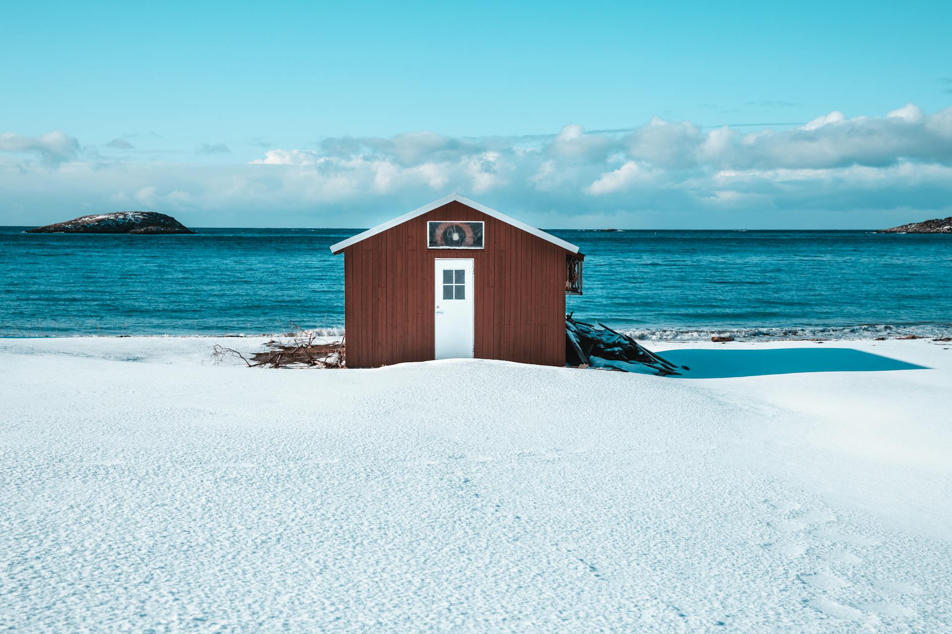 Brown and White Wooden Shed