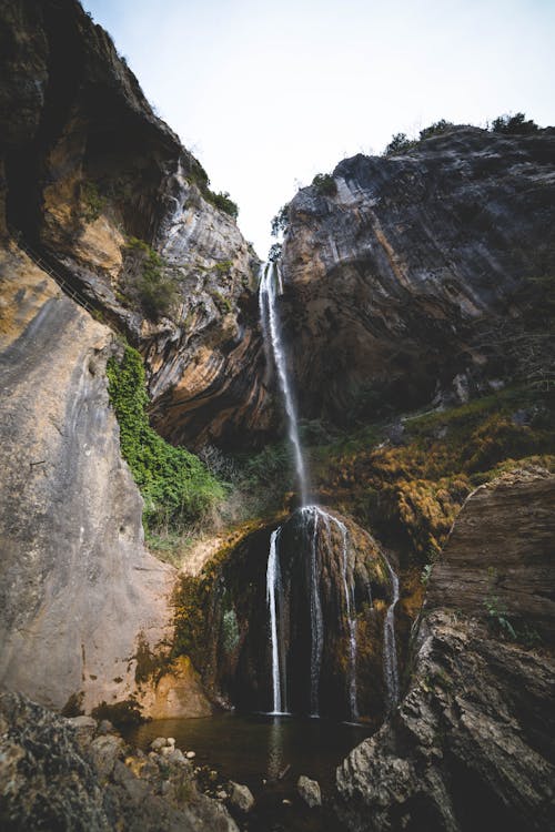 Photography of Flowing Plunge Waterfall