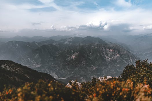 Breathtaking view of Revest-les-Roches mountains under dramatic skies in Provence, France.