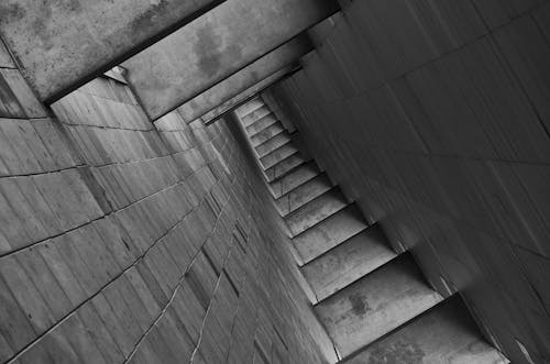 Empty Walkway Black and White Photo