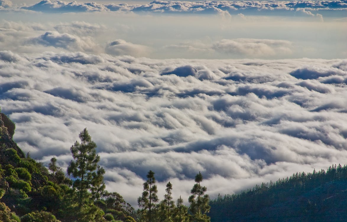 View of Clouds at a Mountain Top