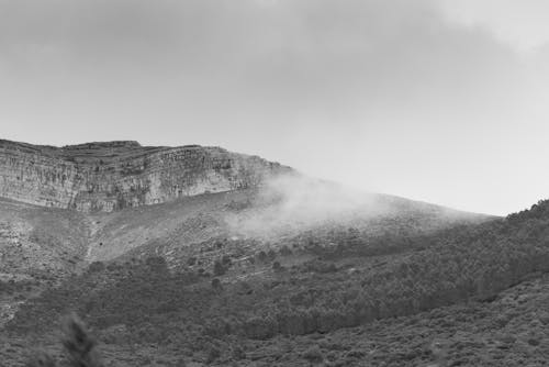 Mountain landscape with a bit of fog