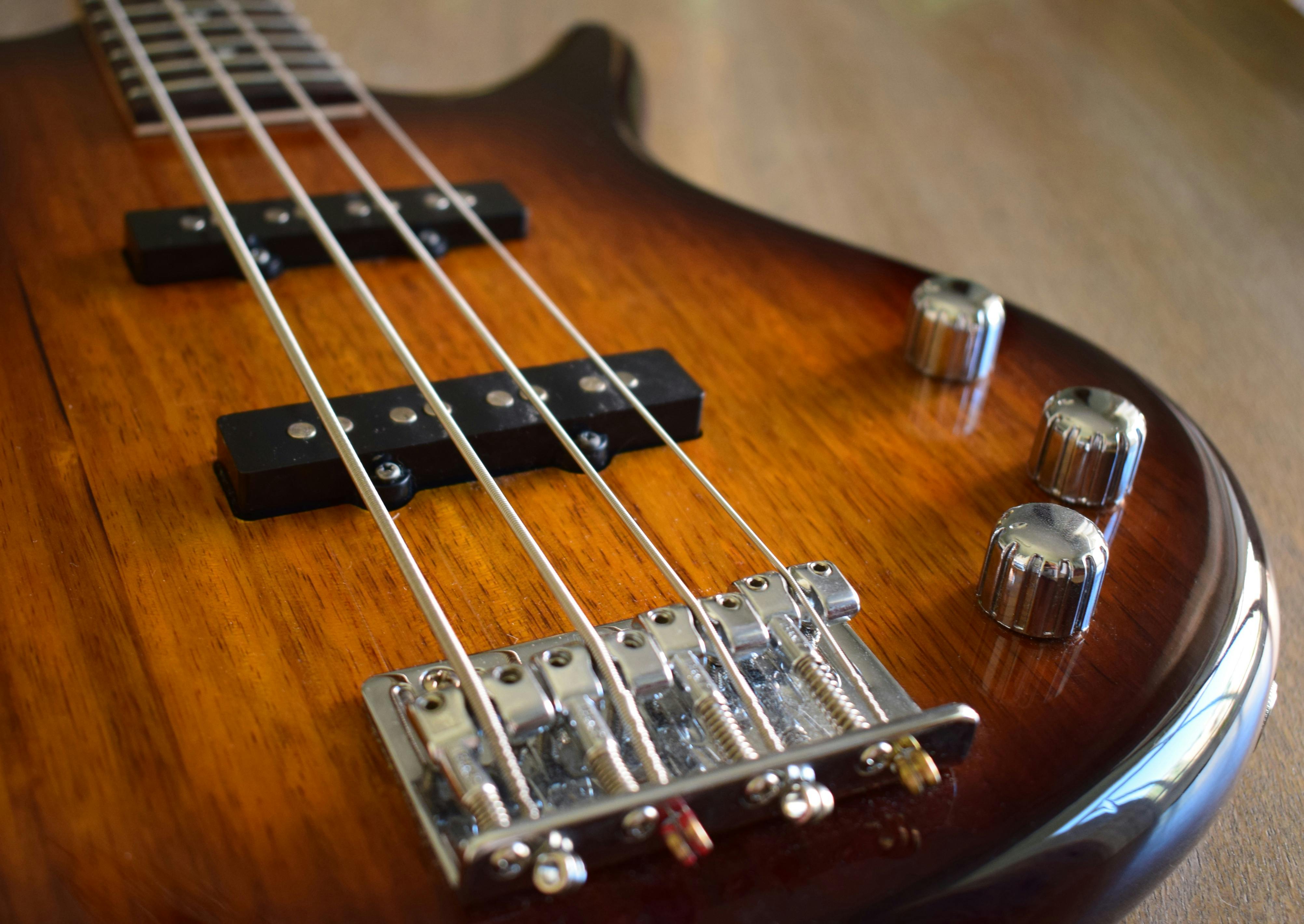 Close-up of Brown Electric Guitar · Free Stock Photo