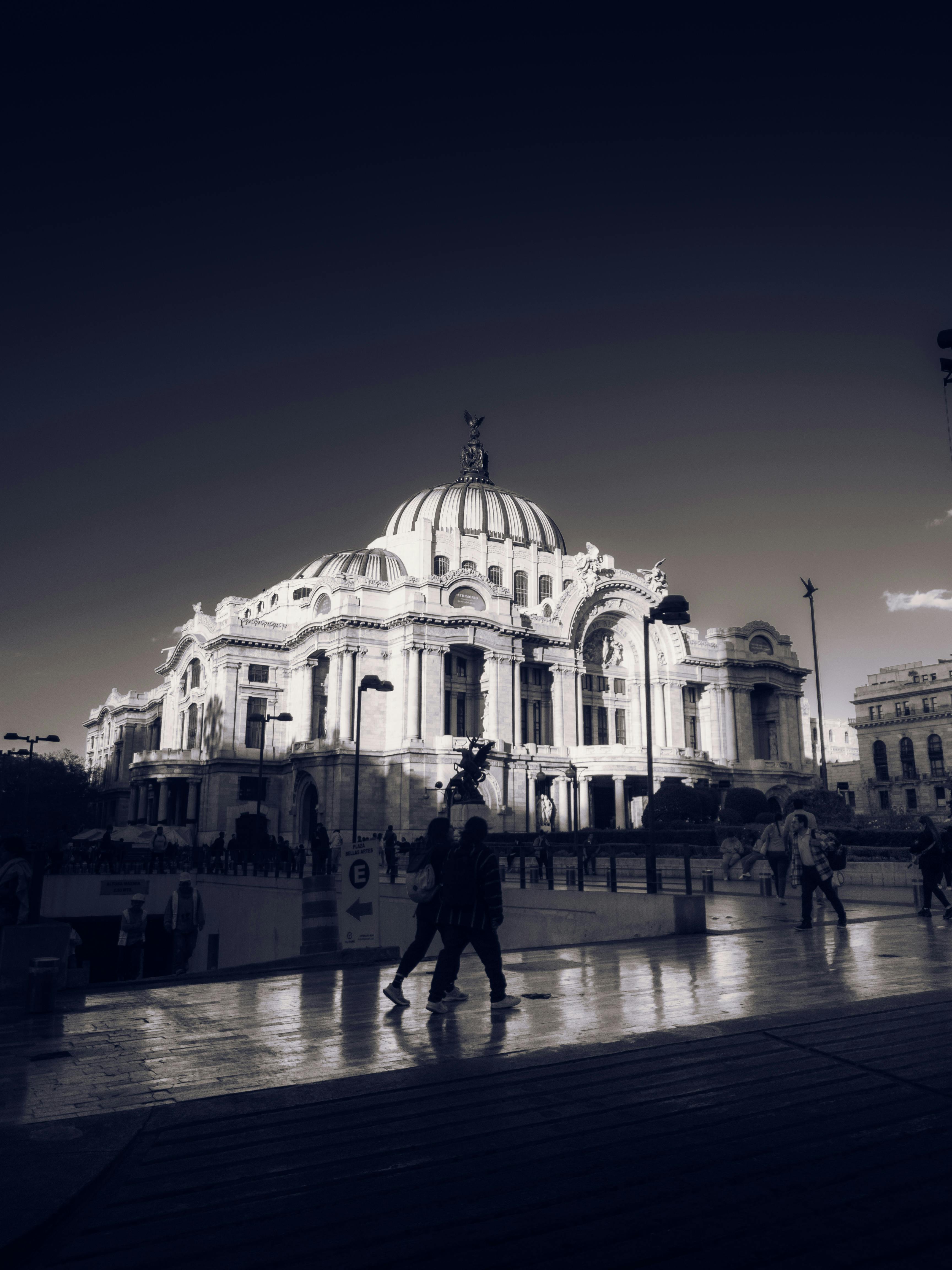 view of the palacio de bellas artes in mexico city mexico