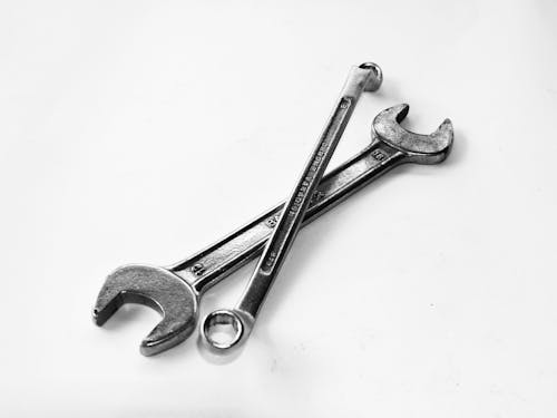 Free Stainless Steel Close Wrench on Spanner Stock Photo