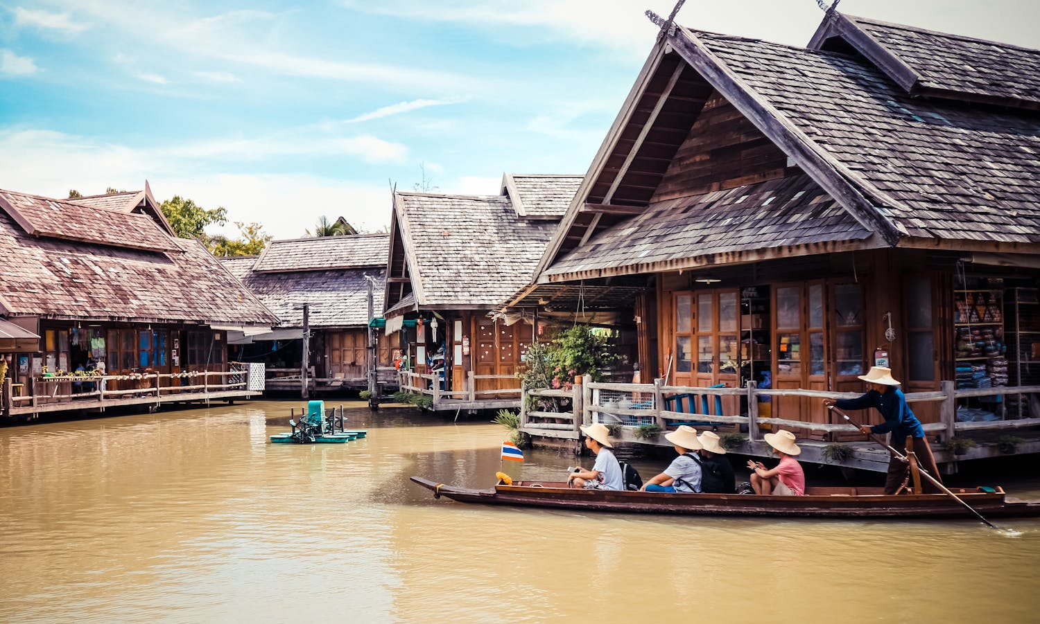 Floating market in Thailand