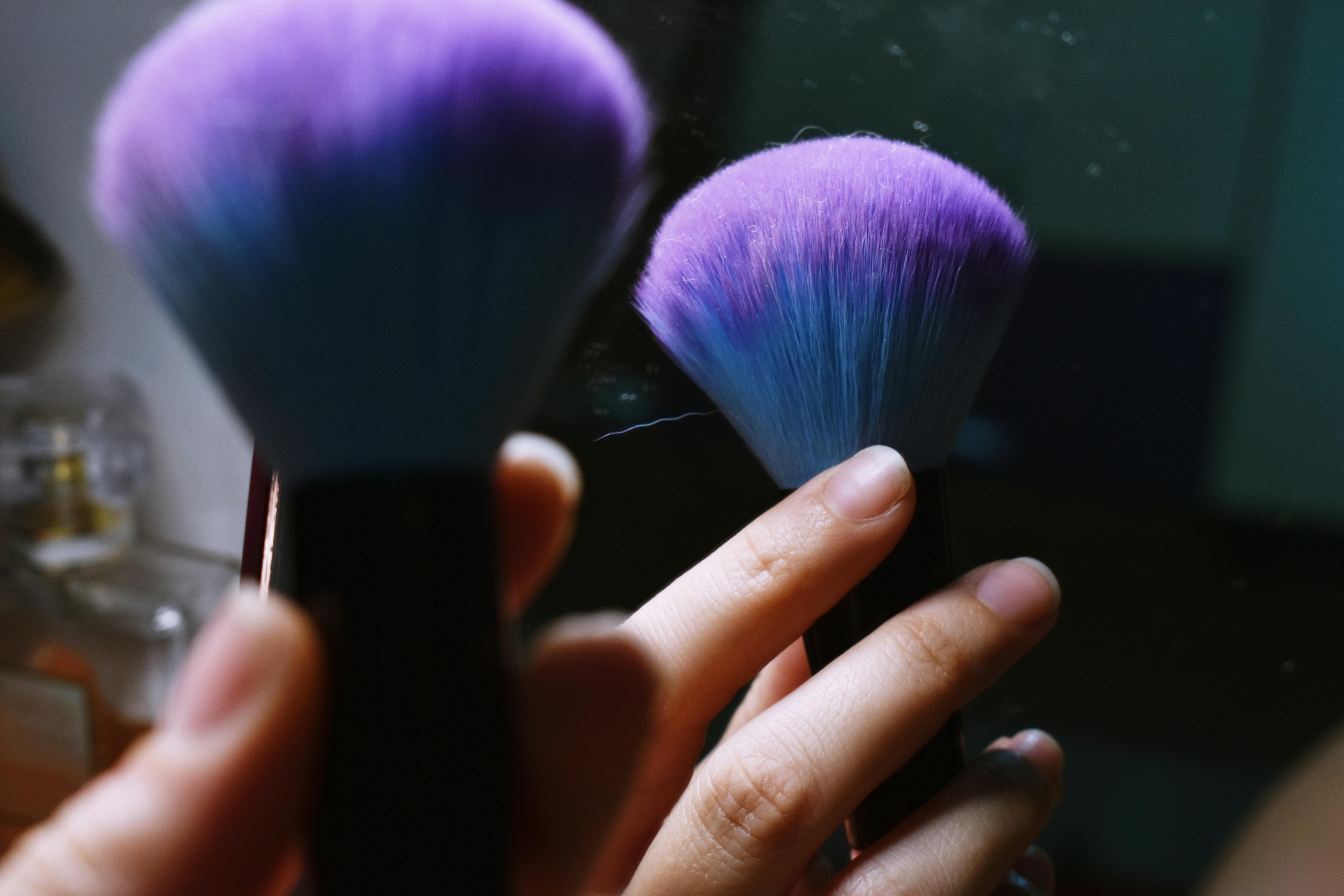 Blue Makeup Brush · Free Stock Photo
