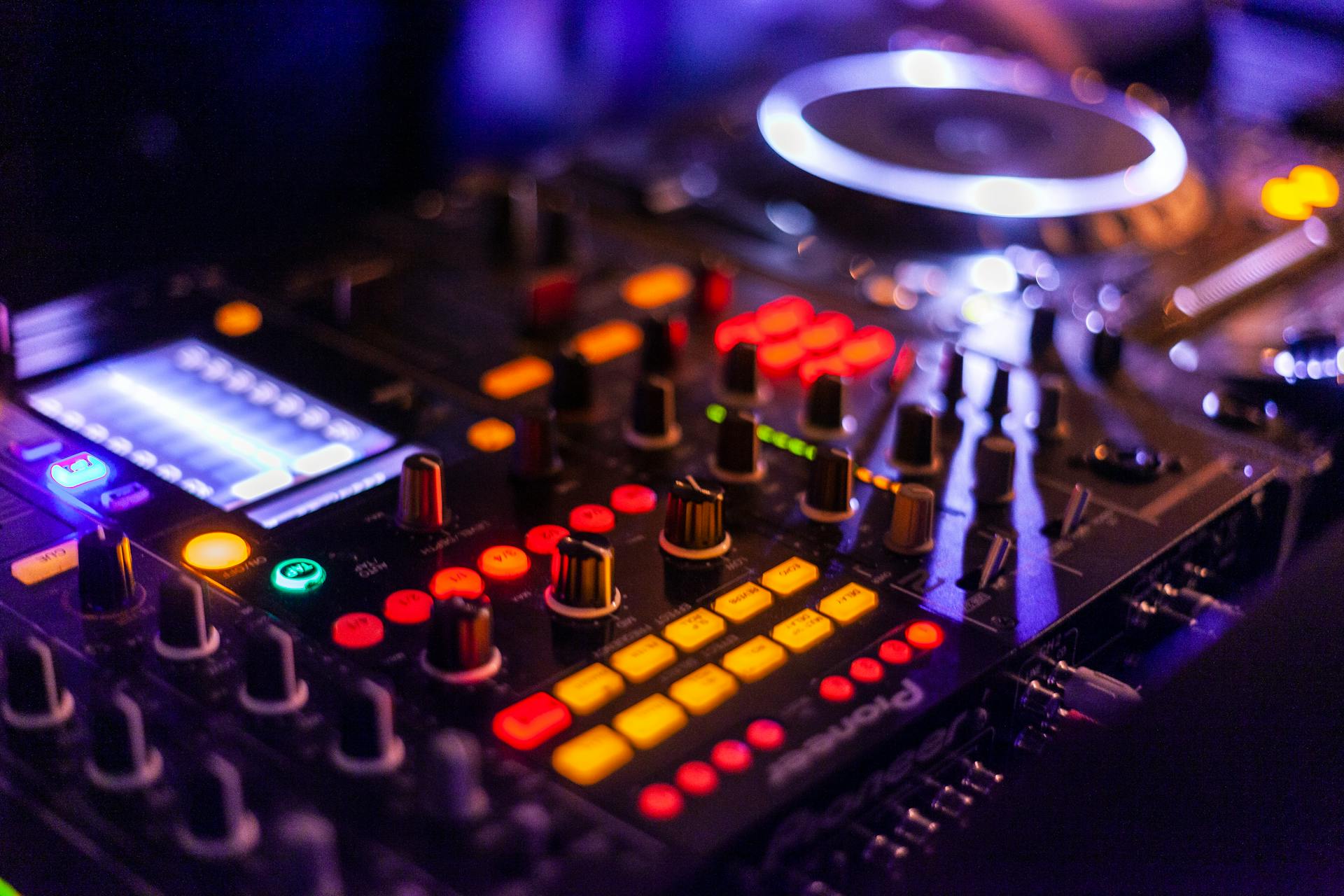 Close-up Photo of Lighted Dj Controller