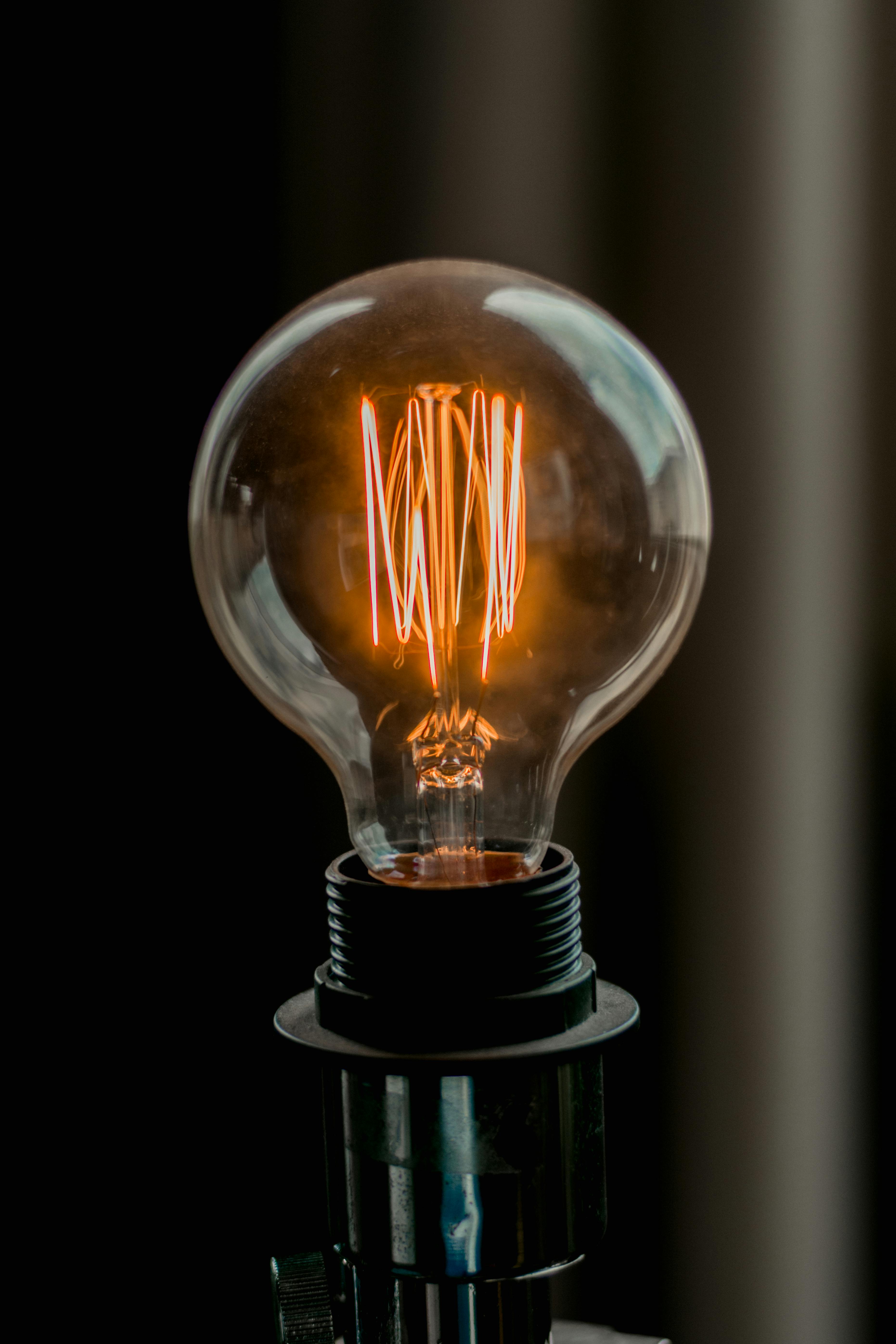 Closeup Photo of Lit Light Bulb · Free Stock Photo