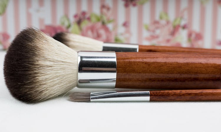 Close-Up Photo Of Makeup Brushes