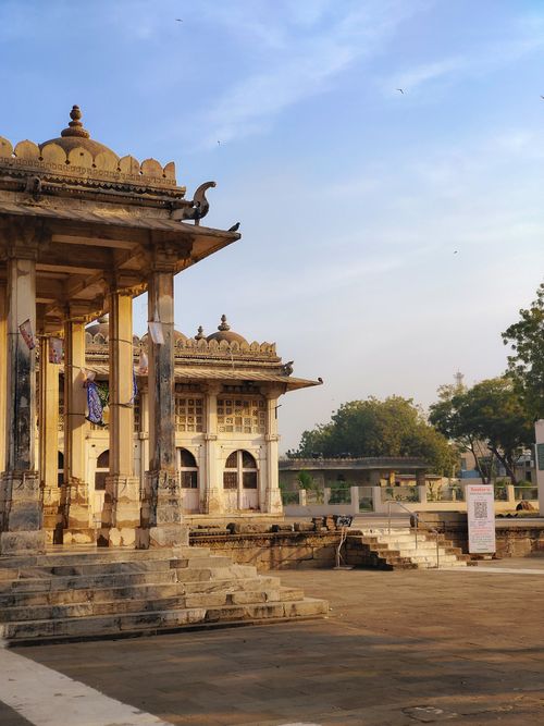 Free Captivating view of the historic Sarkhej Roza mosque complex in Ahmedabad, India. Stock Photo