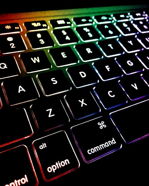 Free Macbook Colored Keyboard Stock Photo