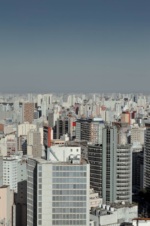 都市の建物の航空写真