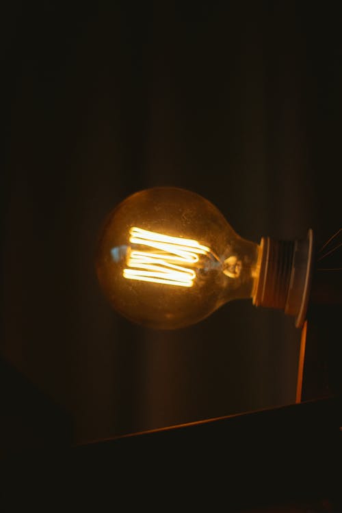 Free Turned On Light Bulb Stock Photo