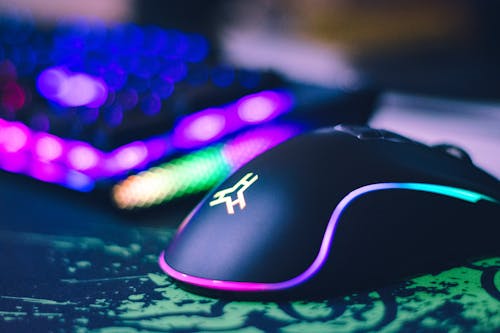 Close-Up Photo of Gaming Mouse
