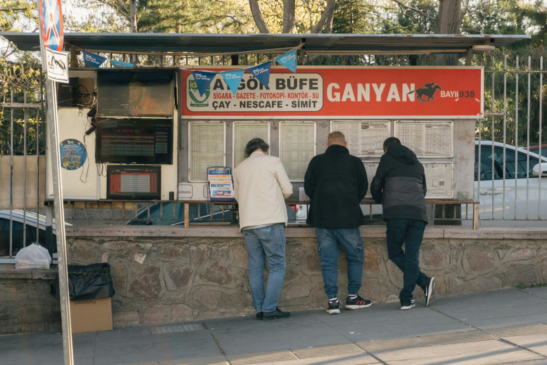 Newsagent and Sport Betting on Street in Turkey