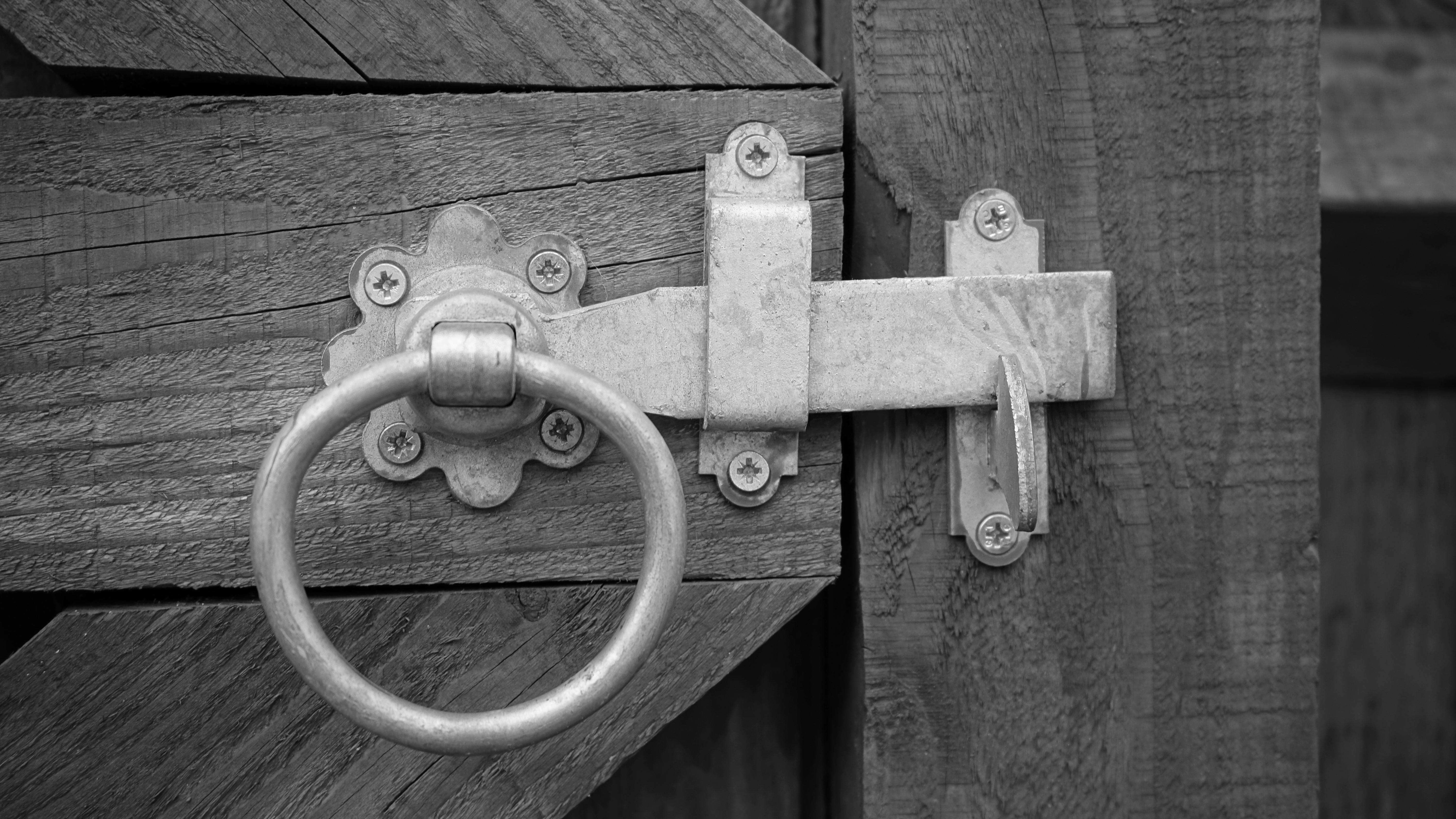 Grayscale Photo of Door Knock · Free Stock Photo