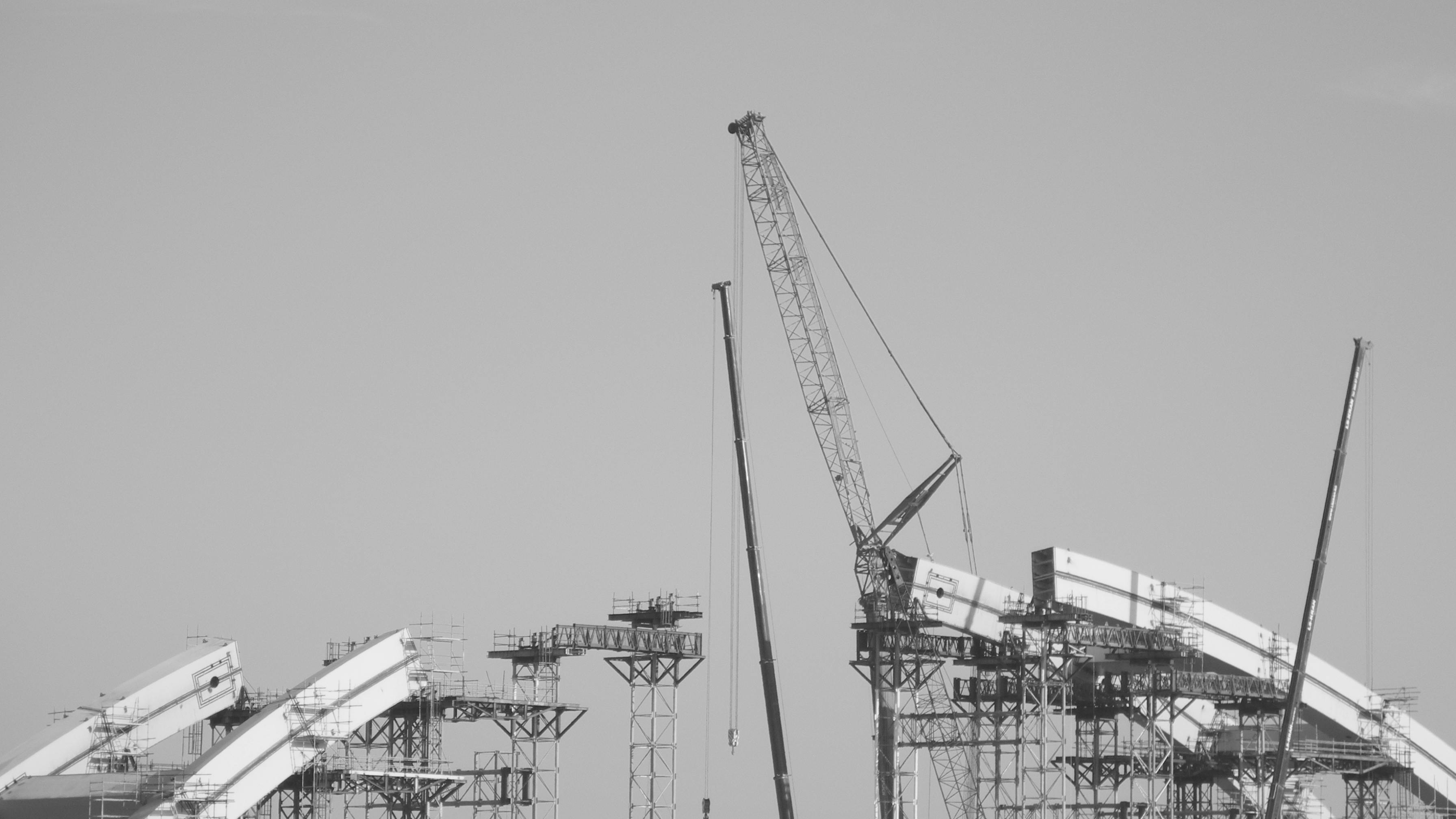 Free stock photo of bridge, construction, crane