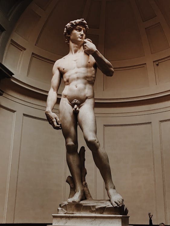 Greek Statue of a naked man.