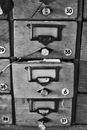 Grayscale Photography Of Drawer
