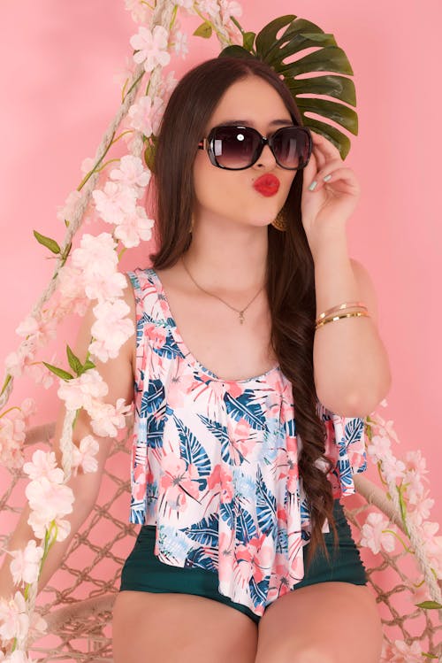 Portrait of a Woman with a Floral Top