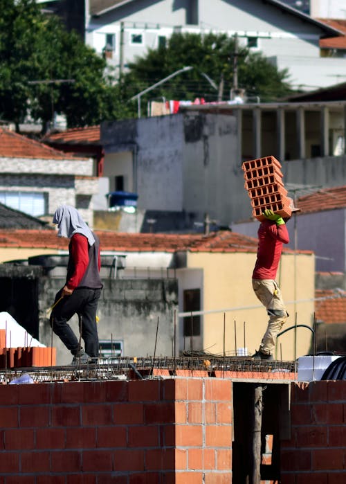 Free Trabalho em altura, trabalhadores,  obra, construção  Stock Photo