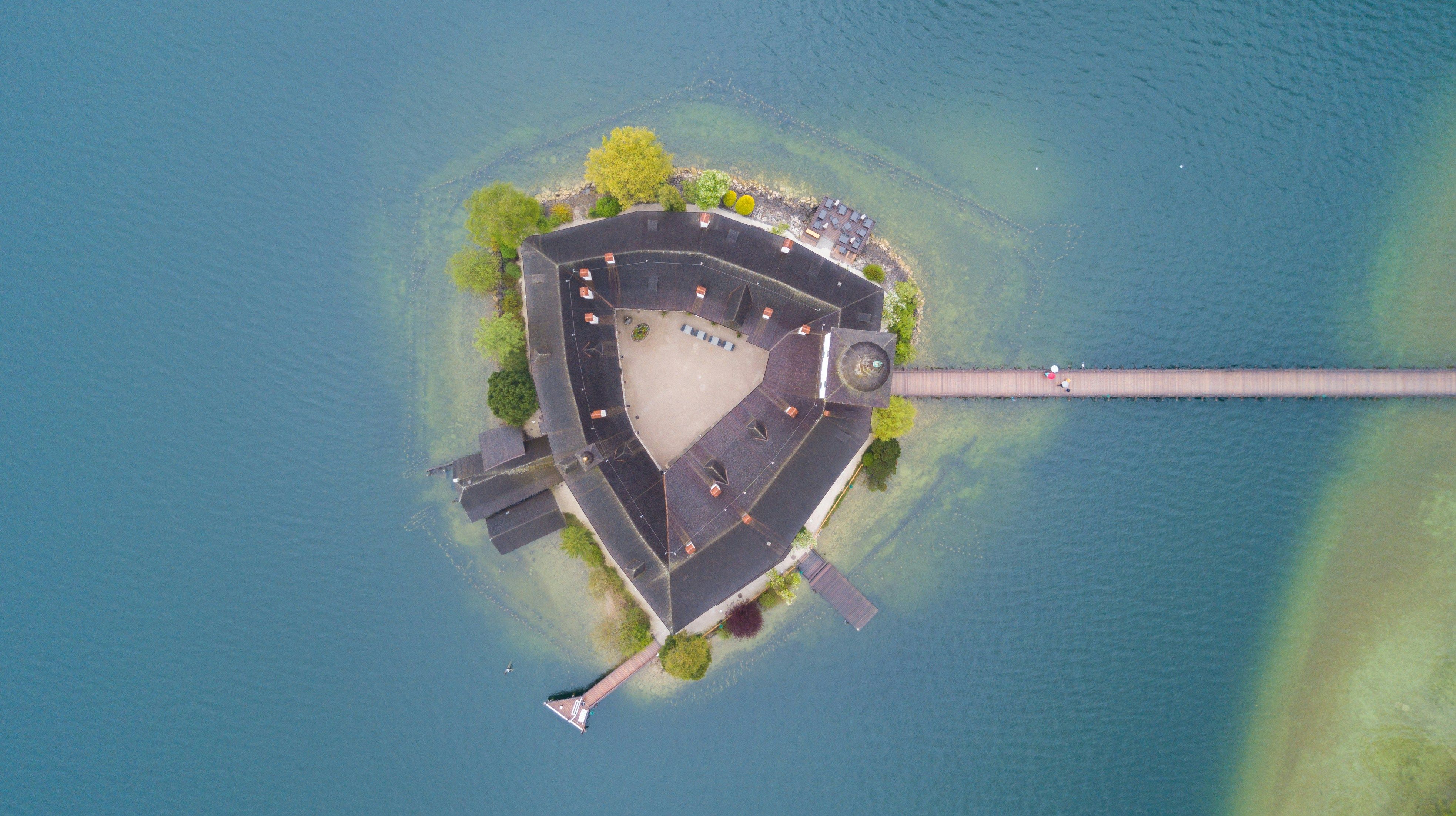 Stunning Trakai Island Castle surrounded by water in Lithuania, a must-visit historical attraction.