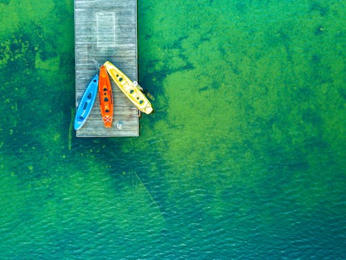 คลังภาพถ่ายฟรี ของ ทะเลสาบสีเขียว, ท่าเทียบเรือ, น้ำ