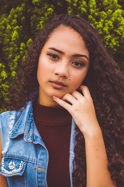 Free Photo of Girl With Curly Hair Stock Photo