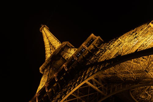Free stock photo of eiffel tower, metal structure, night