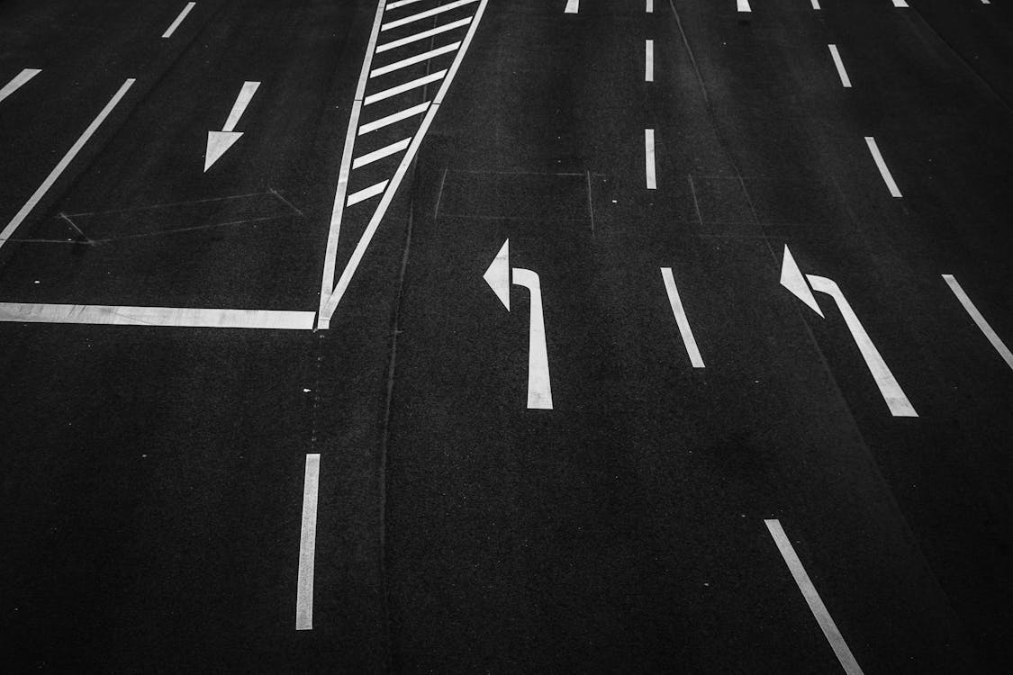 Free Grayscale Photography of Road Stock Photo