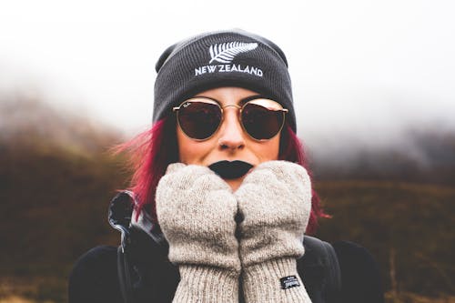 Woman Wearing Black Beanie 