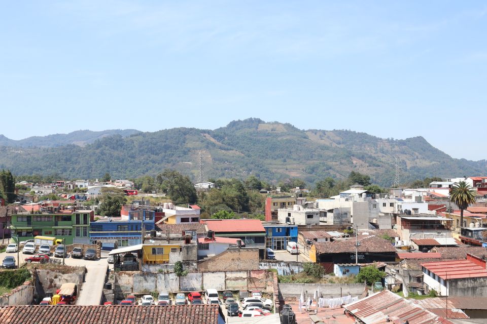 Bajo Boquete's main plaza — the first landmark you reach after the long journey from Panama City